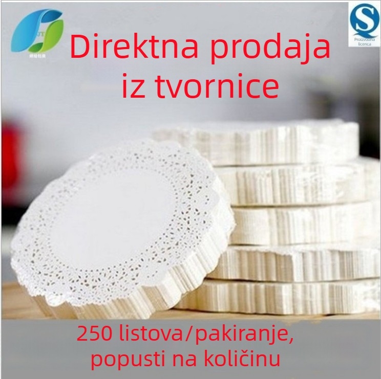 Papir za upijanje masnoće za pečenje, podloga za kolače i pizzu, 250 listova
