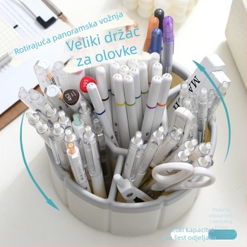 360° rotirajući držač olovaka za stol, sladak za djecu i učenike, organizator školskih potrepština, velikog kapaciteta, višenamjenski
