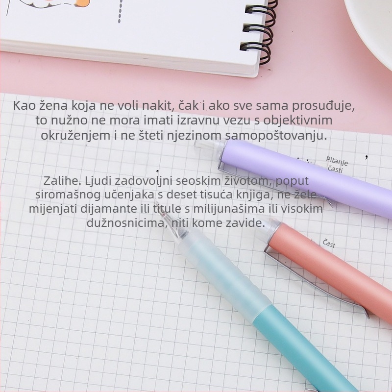 Gel olovka s mekanim silikonskim držačem u obliku oblaka, brzo sušeće, tlačni mehanizam, sjajno tijelo, pogodno za učenike i ispite