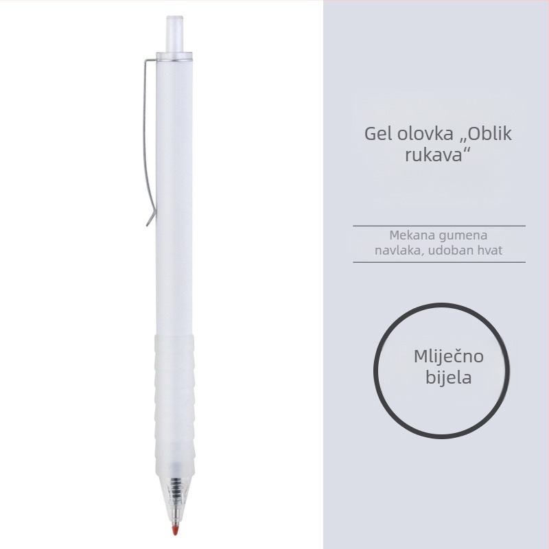 Gel olovka s mekanim silikonskim držačem u obliku oblaka, brzo sušeće, tlačni mehanizam, sjajno tijelo, pogodno za učenike i ispite