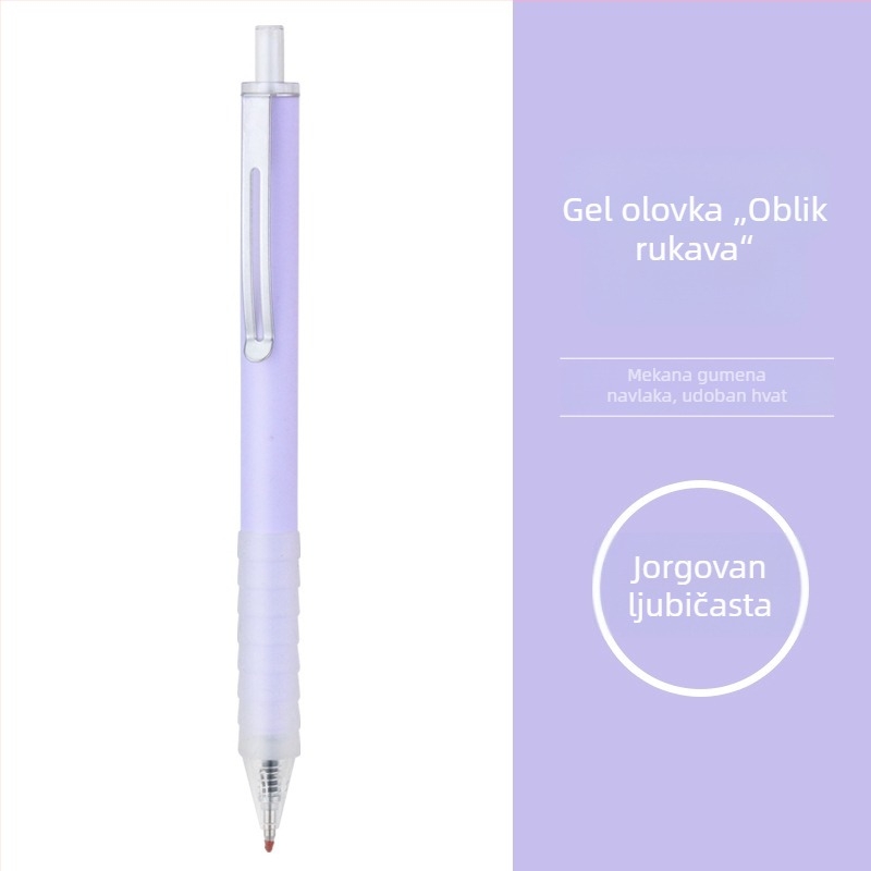 Gel olovka s mekanim silikonskim držačem u obliku oblaka, brzo sušeće, tlačni mehanizam, sjajno tijelo, pogodno za učenike i ispite
