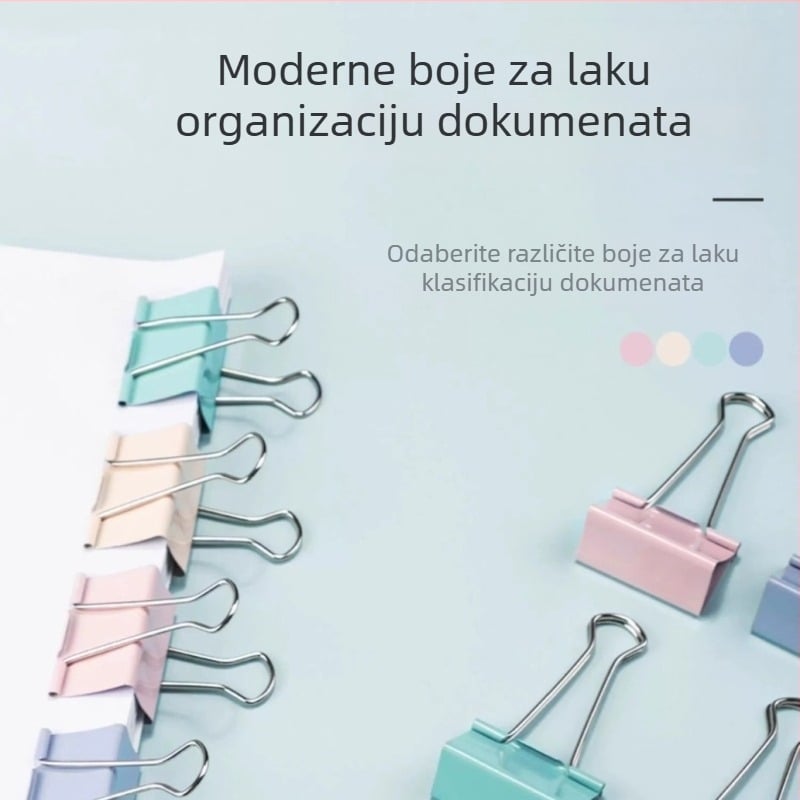 Morandi dugi klip za dokumente — višenamjenski uredski klip, kompaktan i svestran