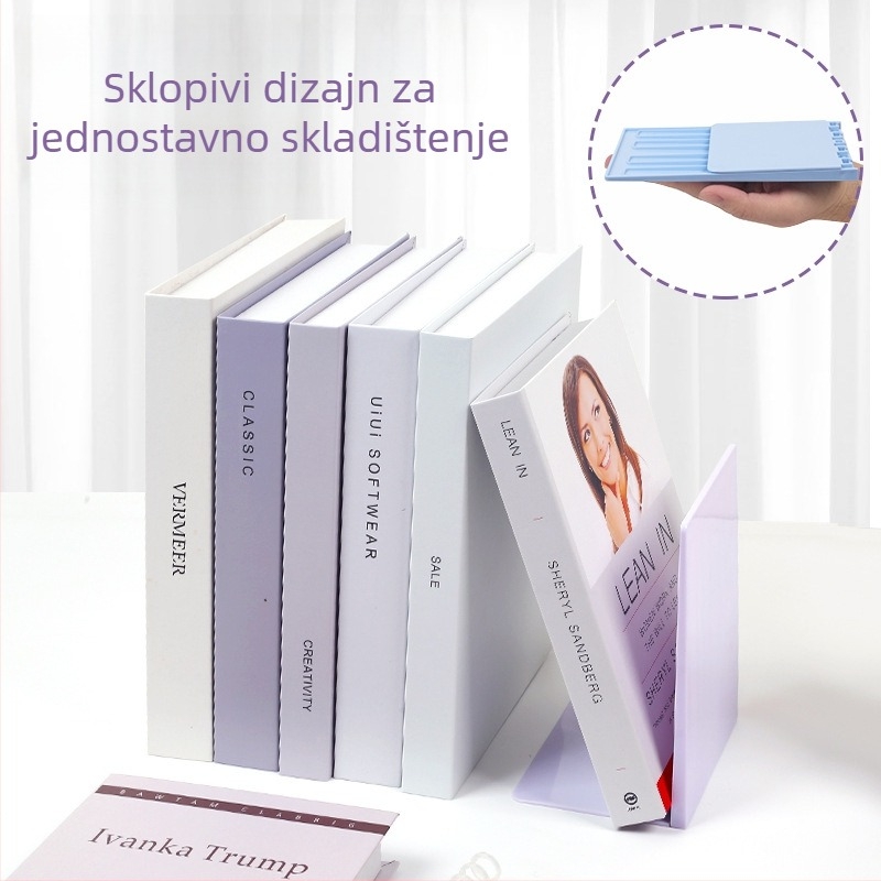Sklopivi nosač za knjige u obliku L – kompaktni stolni organizator za knjige