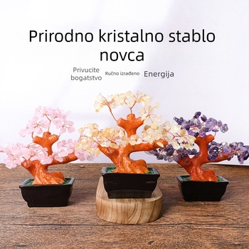Citrinovo stablo sreće – moderno kristalno stolno dekorativno za dom