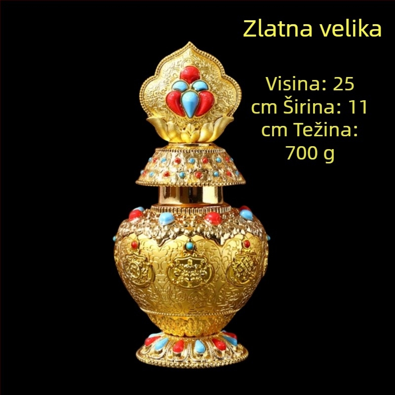 Osm božnih posuda od legure s lotosom i Kraljem Zmajeva za obožavanje