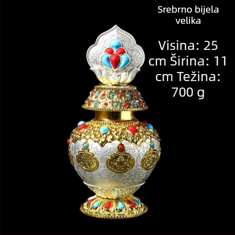 Osm božnih posuda od legure s lotosom i Kraljem Zmajeva za obožavanje
