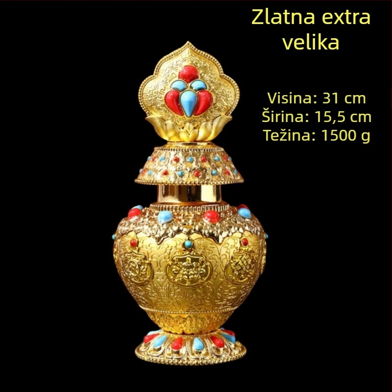 Osm božnih posuda od legure s lotosom i Kraljem Zmajeva za obožavanje