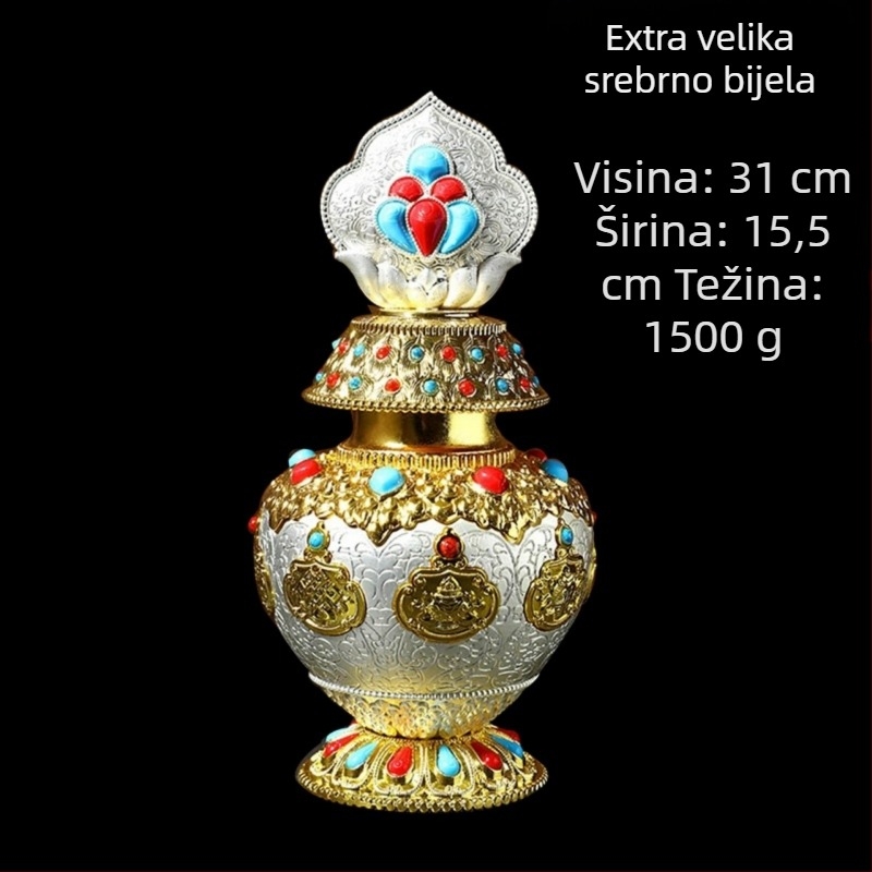 Osm božnih posuda od legure s lotosom i Kraljem Zmajeva za obožavanje