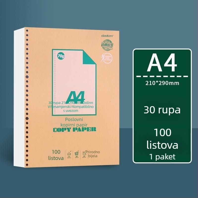 DaoLen A4 papir za zadatke, B5 skic listovi, prazan debeli kopir papir, pogodan za povezivanje u bilježnicu