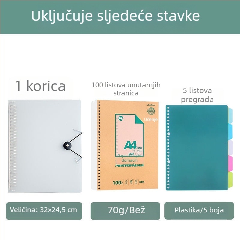 DaoLen A4 papir za zadatke, B5 skic listovi, prazan debeli kopir papir, pogodan za povezivanje u bilježnicu