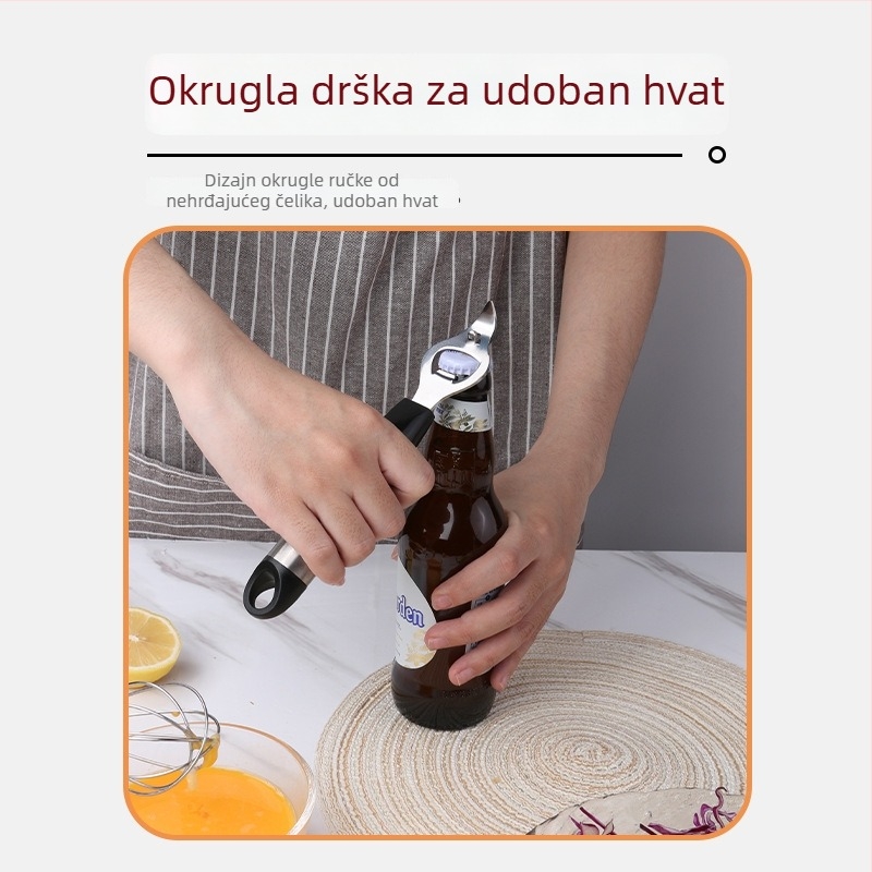 16-dijelni set od nehrđajućeg čelika: nož za pizzu, lopatica za sir, nož za maslac, otvarač boca, tortna lopatica, mućkalica za jaja, rende