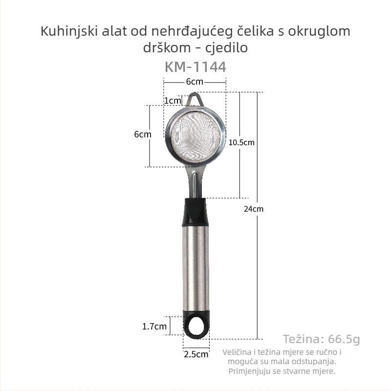 16-dijelni set od nehrđajućeg čelika: nož za pizzu, lopatica za sir, nož za maslac, otvarač boca, tortna lopatica, mućkalica za jaja, rende