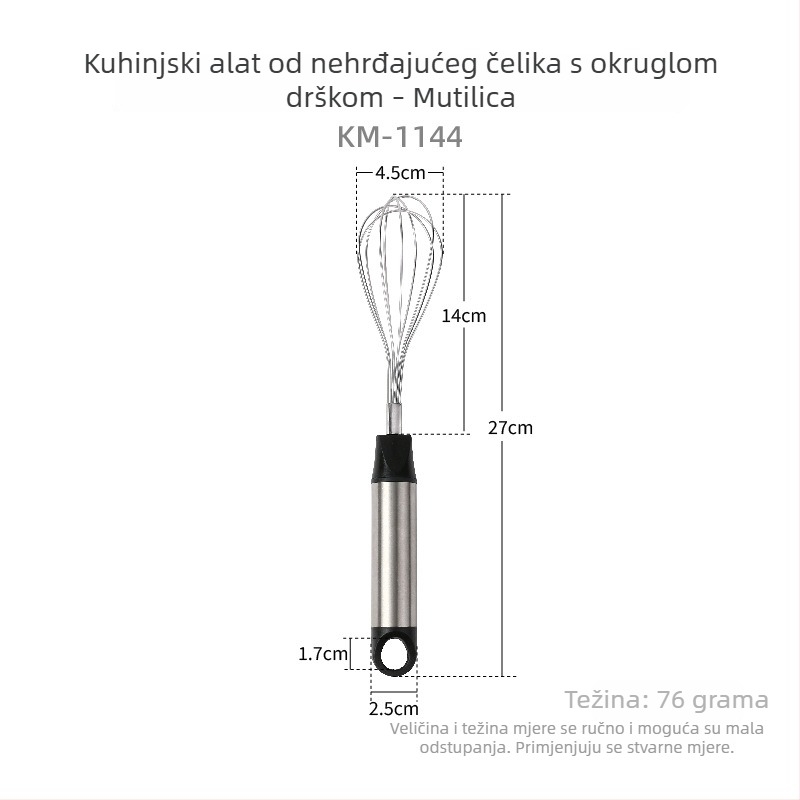 16-dijelni set od nehrđajućeg čelika: nož za pizzu, lopatica za sir, nož za maslac, otvarač boca, tortna lopatica, mućkalica za jaja, rende