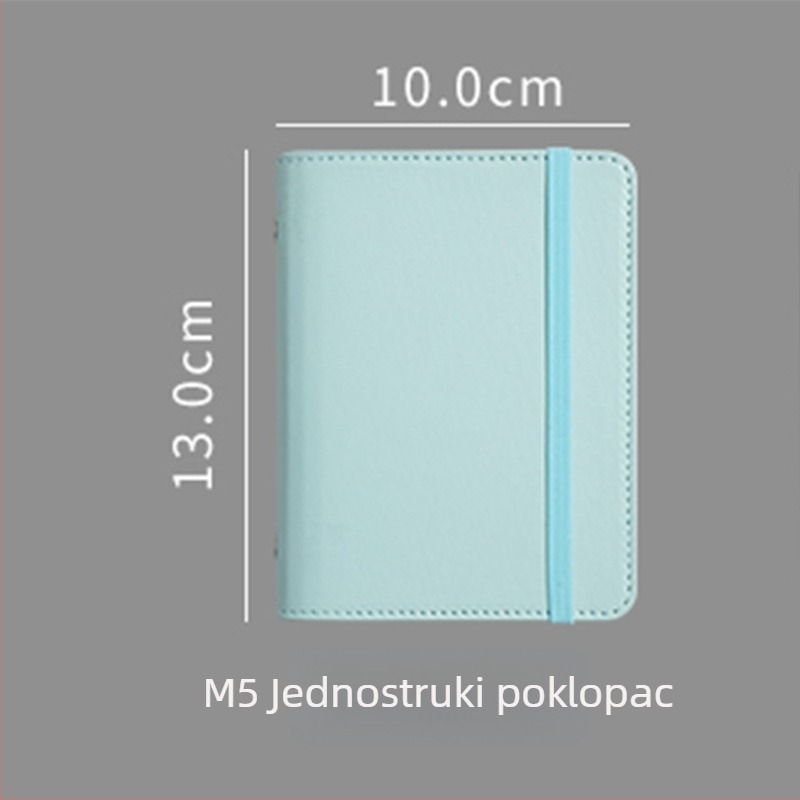 M8Pu binder bilježnica za učenike i djecu, putni dnevnik u pastelnih boja, 42 stranice, Dowling papir, veličina 10x13 cm, 5 rupa