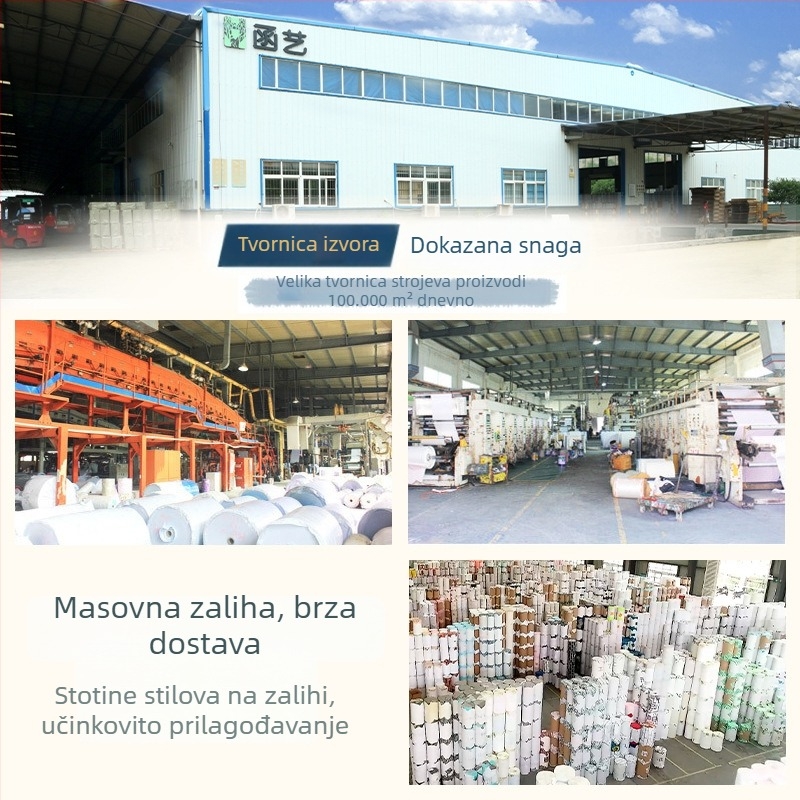 Samoljepljiva PVC tapeta s velikim uzorkom za hotelske pozadine zidova