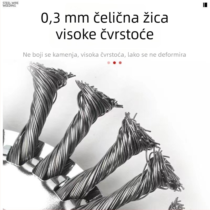 Univerzalni disk s čeličnim žicama za kosilicu i trimer