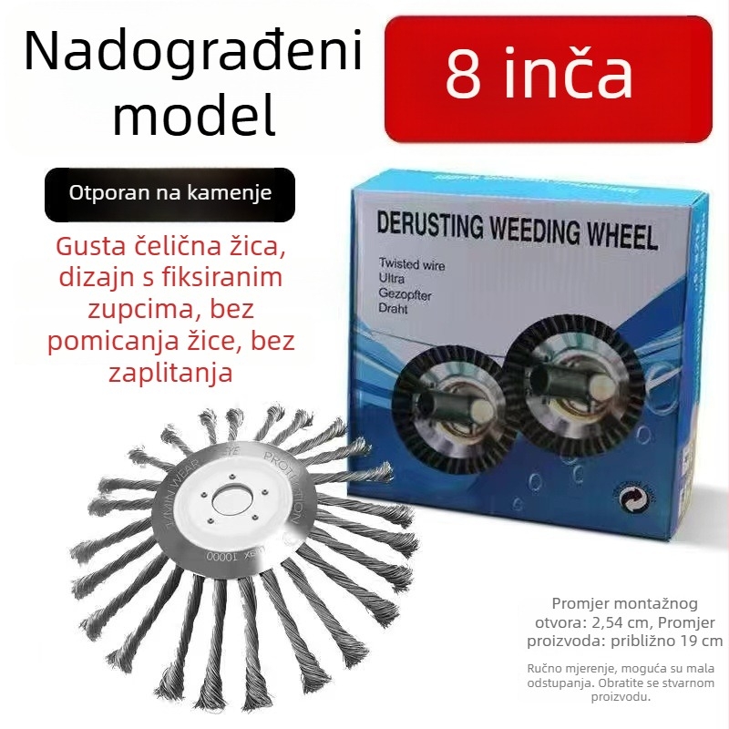 Univerzalni disk s čeličnim žicama za kosilicu i trimer