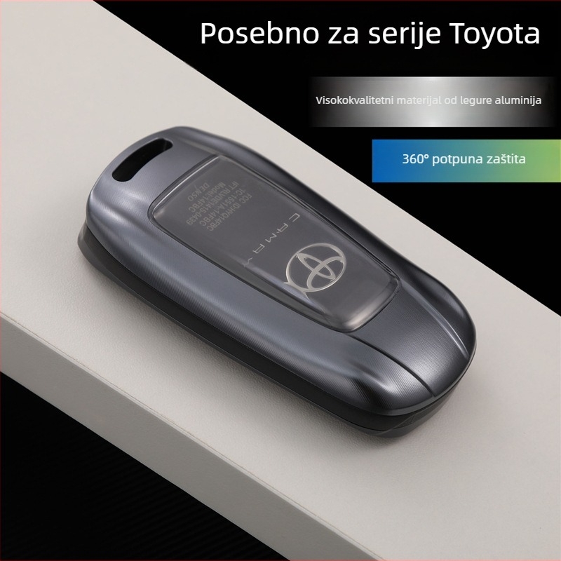 Aluminijsko kućište ključa Toyote za Corolla, Camry i Avalon – vrhunska zaštita s metalnim kopčom