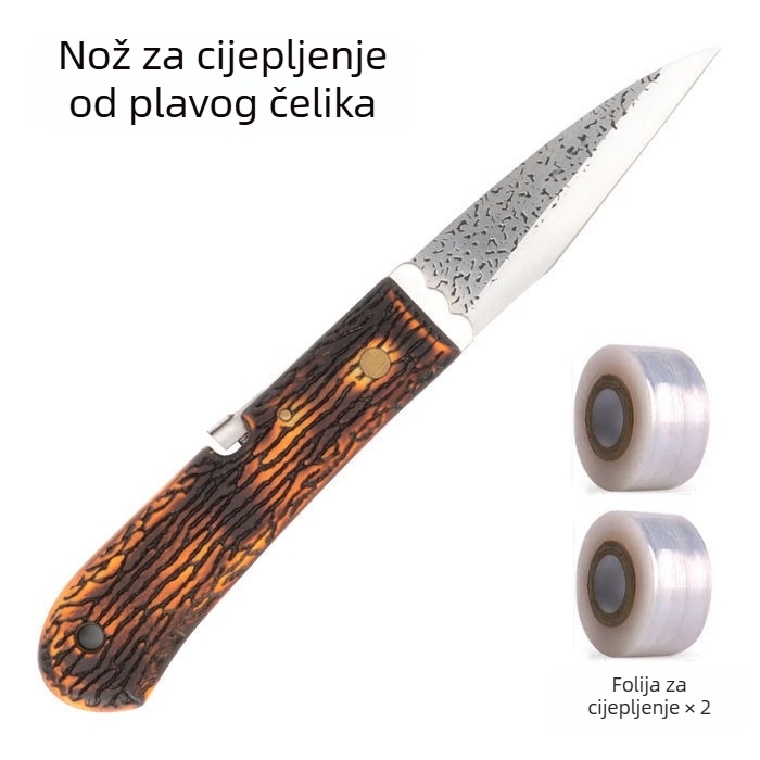 Profesionalni nož za cijepanje voćaka za pupno cijepanje, alat za vrtlarstvo od posebnog čelika