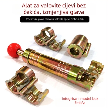 Ručni savijač cijevi od nehrđajućeg čelika s produženom glavom alata i ravnim otvorom za izradu cijevi, 3/4 inča