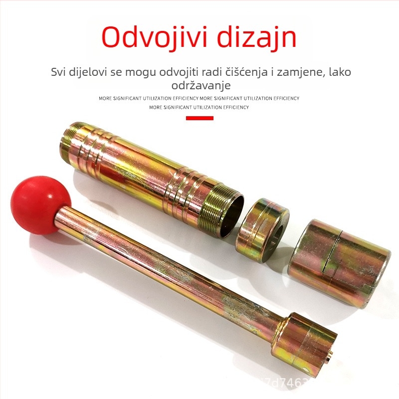 Ručni savijač cijevi od nehrđajućeg čelika s produženom glavom alata i ravnim otvorom za izradu cijevi, 3/4 inča