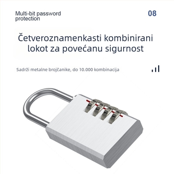 Katanac s kodom od čvrstog bakra za prtljagu, ormariće u domu i teretani, mali vodootporni mehanički katanac