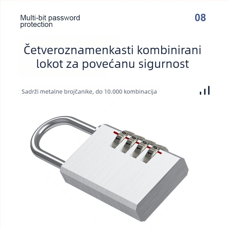 Katanac s kodom od čvrstog bakra za prtljagu, ormariće u domu i teretani, mali vodootporni mehanički katanac