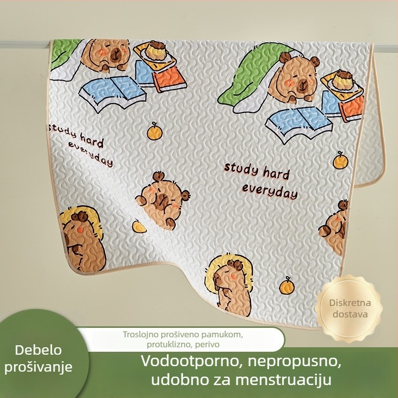 Beba vodootporna podlogica za urin s prozračnim listom, velika veličina, strojno pranje, za djecu i starije osobe