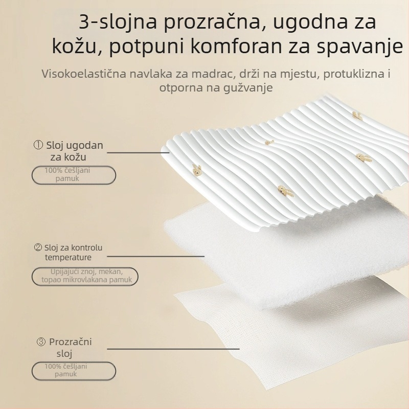 Beipesi plahte za dječji krevetić s prešivenim pamukom, madrac za novorođenče, 100% pamuk, patchwork četiri sezone