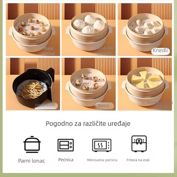 Jednokratni parni papir za kućnu upotrebu, non-stick, prehrambene kvalitete, za parenje peciva i knedli