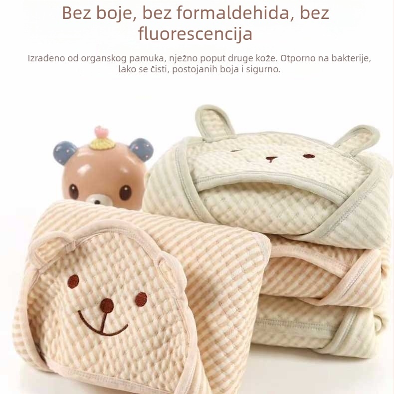 Novorođeno dijete pamučna swaddle deka i spavaća vrećica za sve sezone