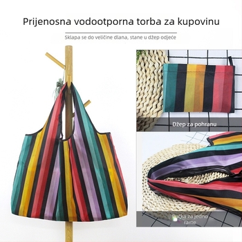 Ekološki prihvatljiva sklopiva torba za kupovinu, prijenosna torba za namirnice, oksford tkanina, otisak zvjezdnog neba