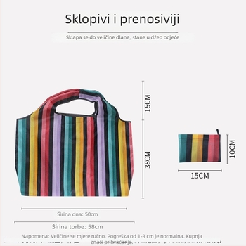 Ekološki prihvatljiva sklopiva torba za kupovinu, prijenosna torba za namirnice, oksford tkanina, otisak zvjezdnog neba
