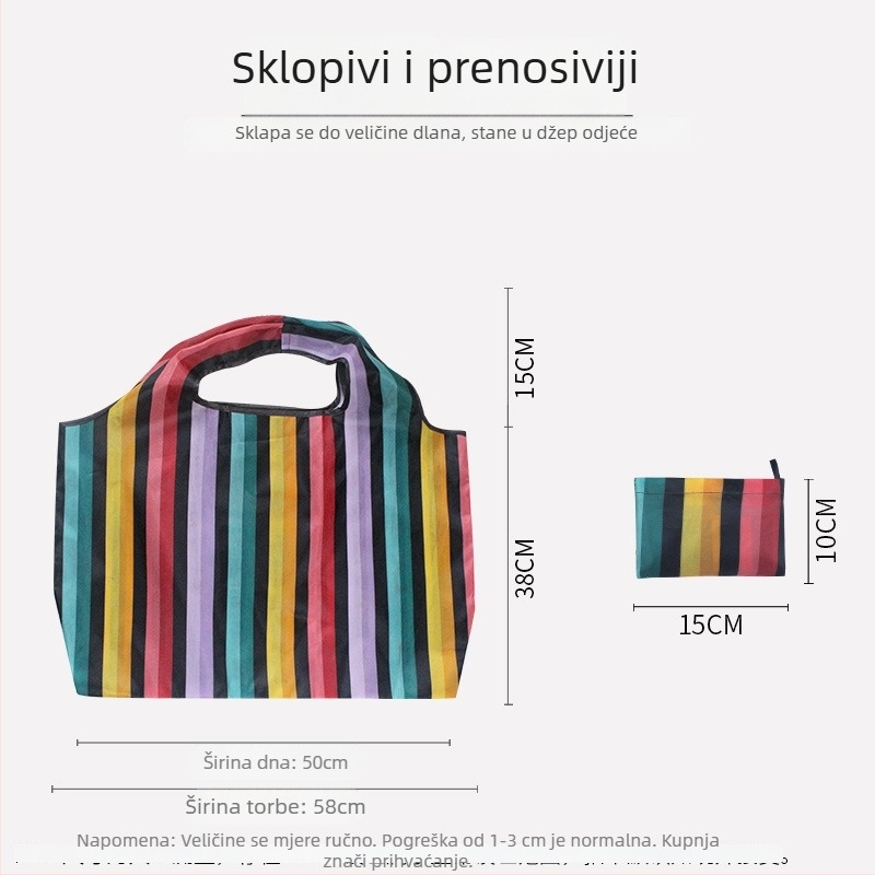 Ekološki prihvatljiva sklopiva torba za kupovinu, prijenosna torba za namirnice, oksford tkanina, otisak zvjezdnog neba