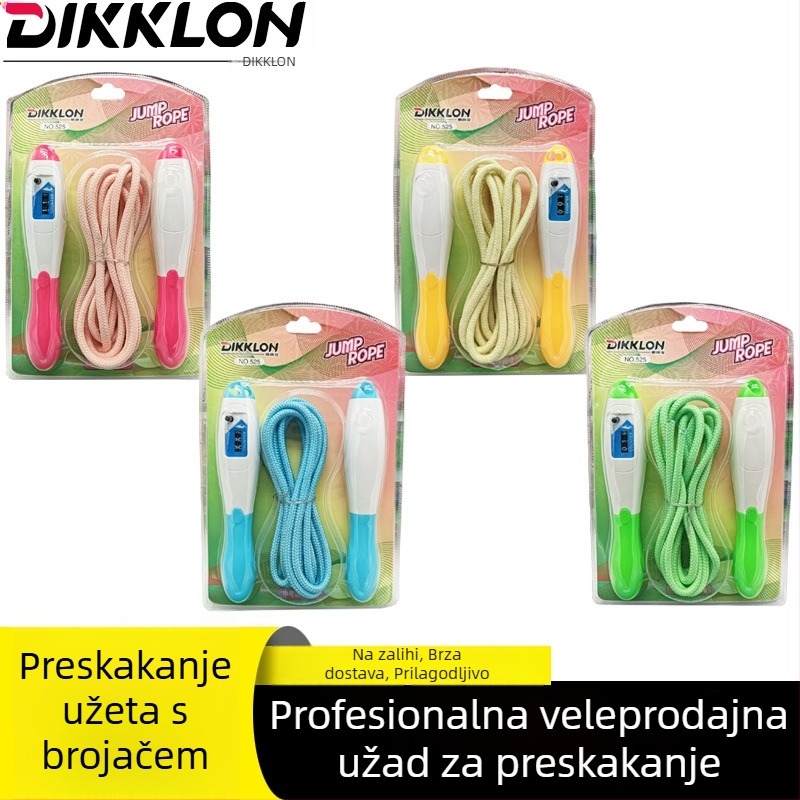 Prilagodljivo užet za preskakanje s čeličnom žicom i bambus perlama