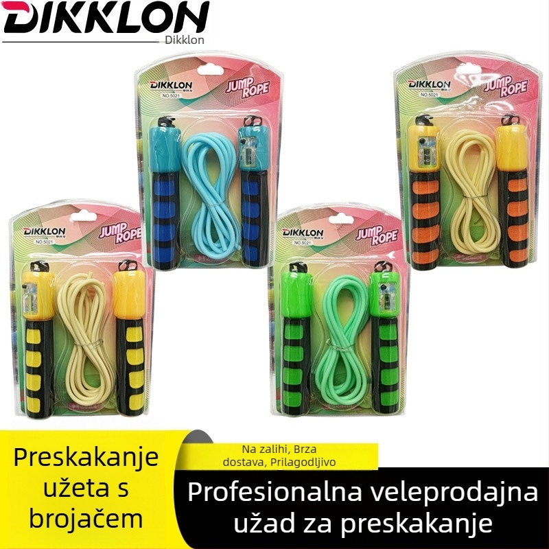 Prilagodljivo užet za preskakanje s čeličnom žicom i bambus perlama