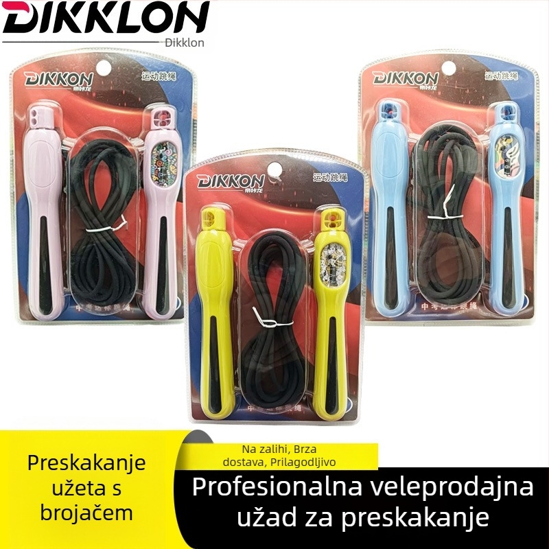 Prilagodljivo užet za preskakanje s čeličnom žicom i bambus perlama