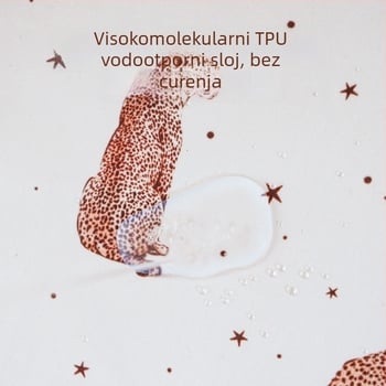Pamukni posteljni list za dječji krevetić, vodootporna barijera za mokraću, 100% pamuk, klasa A, navlaka za veliki madrac