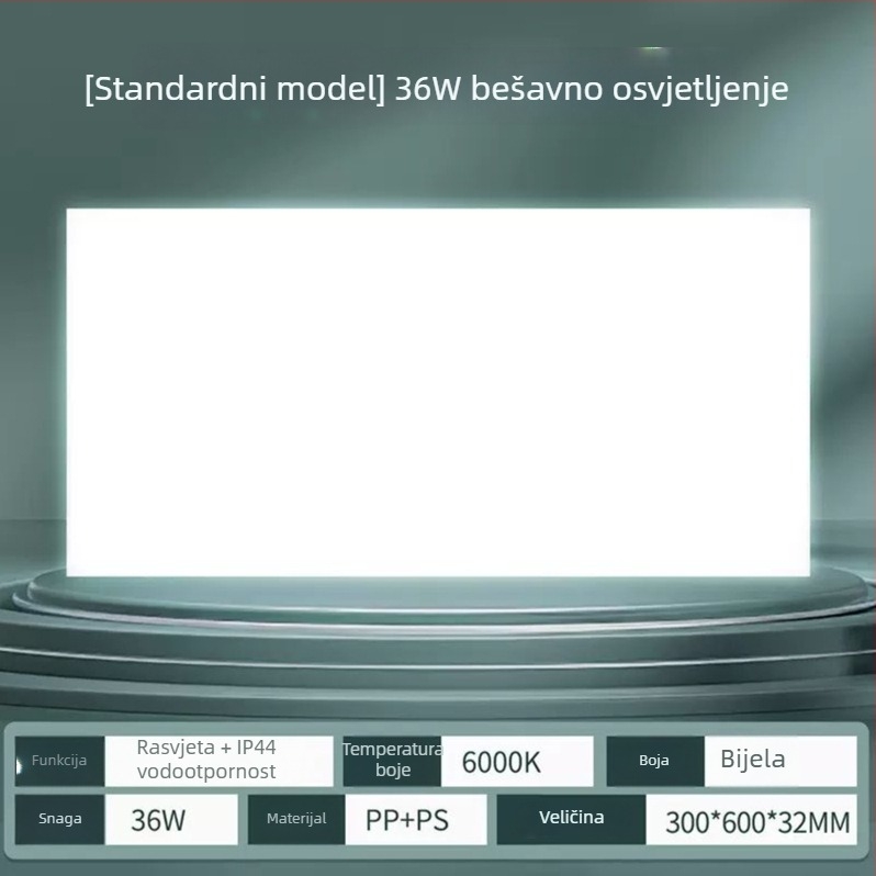 NVC LED stropno svjetlo, ugrađeno za kupaonicu i kuhinju – plosni panel svjetla