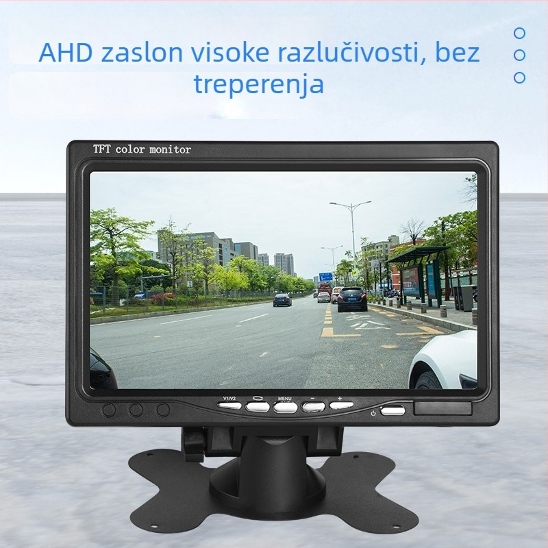 7-inčni HD zaslon za vozilo, monitor za vožnju unazad, video ulaz za kamione