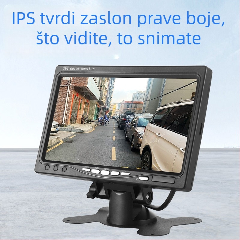 7-inčni HD zaslon za vozilo, monitor za vožnju unazad, video ulaz za kamione