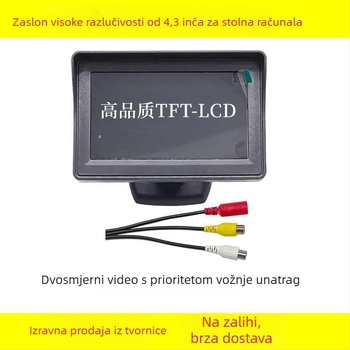 4,3-inčni auto LCD zaslon s HD kamerom za vožnju unatrag za mala vozila i kamione