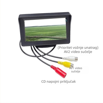 4,3-inčni auto LCD zaslon s HD kamerom za vožnju unatrag za mala vozila i kamione