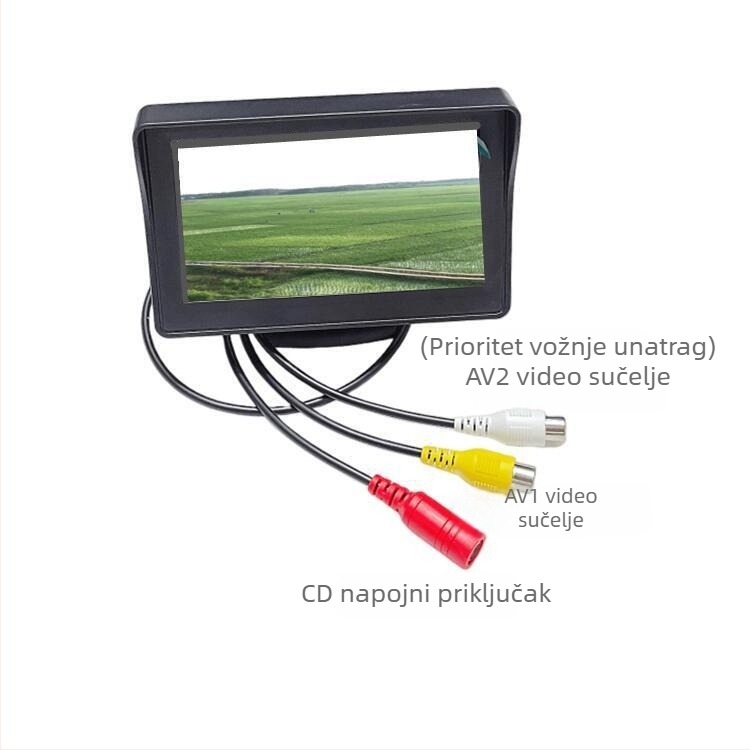 4,3-inčni auto LCD zaslon s HD kamerom za vožnju unatrag za mala vozila i kamione