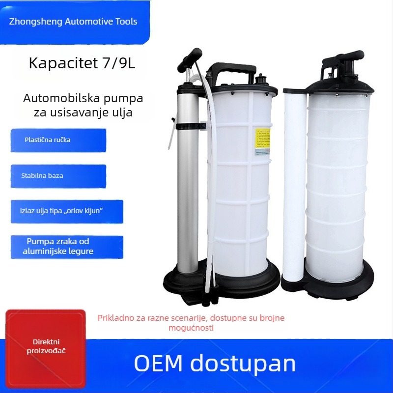 7/9 L Ručna pumpa za ulje za vozila – pumpanje motorno ulje i tekućine za kočnice