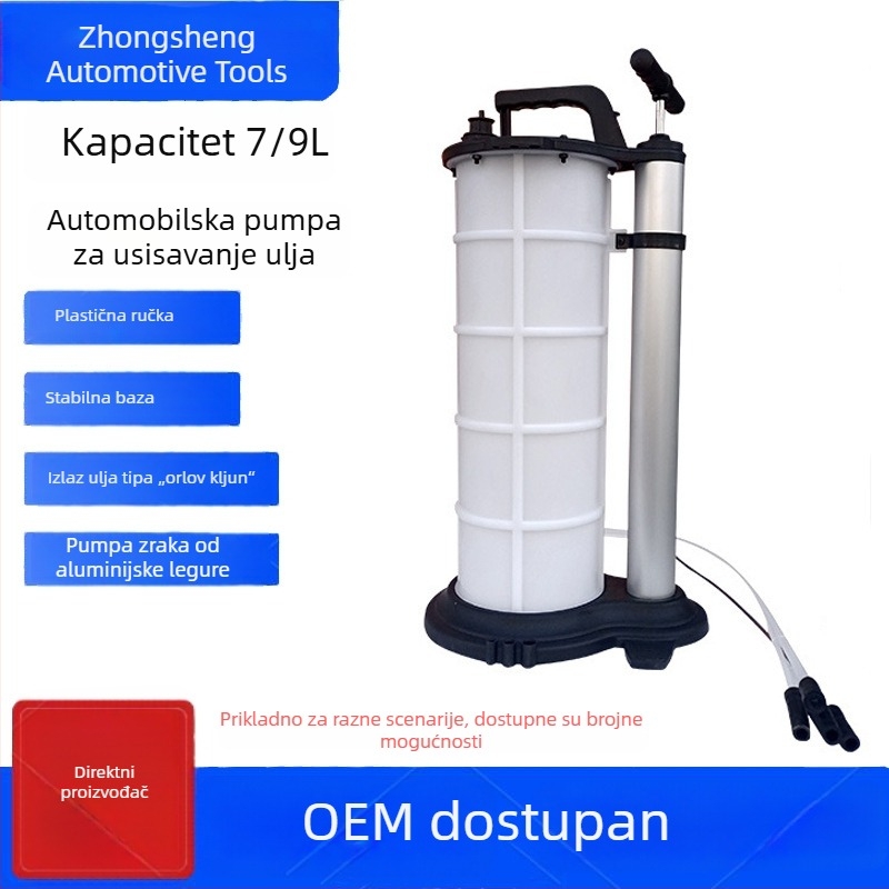 7/9 L Ručna pumpa za ulje za vozila – pumpanje motorno ulje i tekućine za kočnice