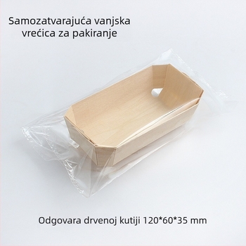 Drvena mala kutija za tost za pečenje kruha, drveni pleh za pećnicu s papirnom podlogom, kalup za zlatnu jastučastu tortu, torta s datulama i puding