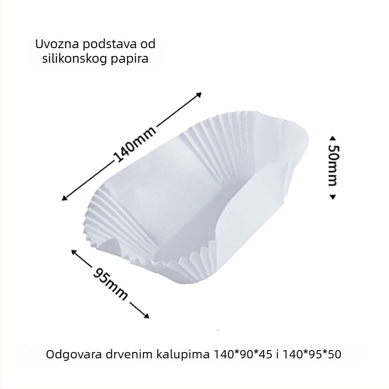 Drvena mala kutija za tost za pečenje kruha, drveni pleh za pećnicu s papirnom podlogom, kalup za zlatnu jastučastu tortu, torta s datulama i puding