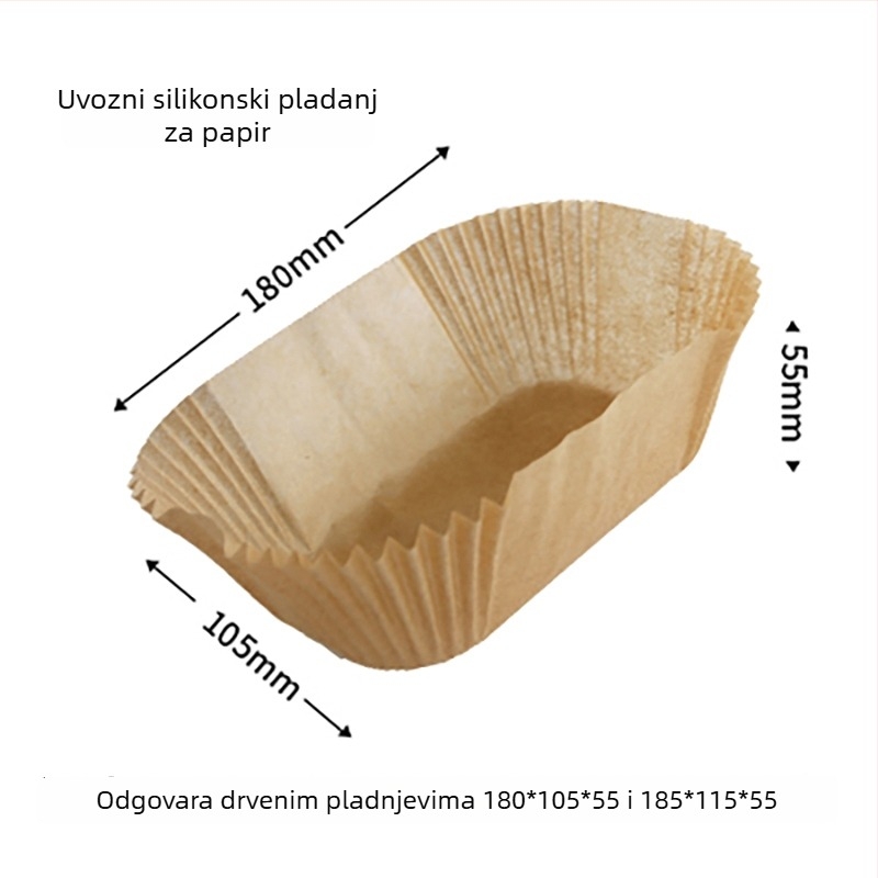 Drvena mala kutija za tost za pečenje kruha, drveni pleh za pećnicu s papirnom podlogom, kalup za zlatnu jastučastu tortu, torta s datulama i puding
