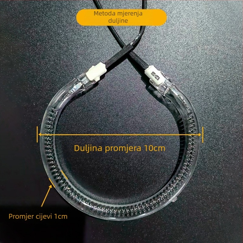 Kružna grijaća cijev za pećnicu sa svjetlosnom valnom tehnologijom, kompatibilna s air fryer-om, električnom posudom i grilom, univerzalna halogenska grijaća cijev